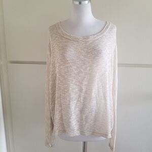 Foxbait Ivory/Gold Sweater w/ Back Closure, S/M